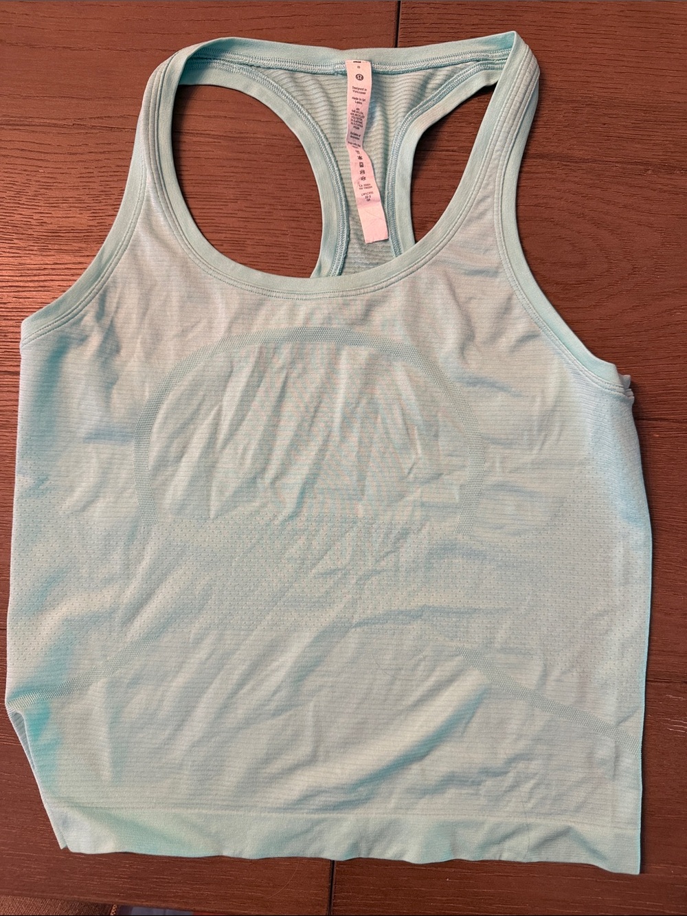 lululemon athletica Light Aqua Racerback Crop Tank